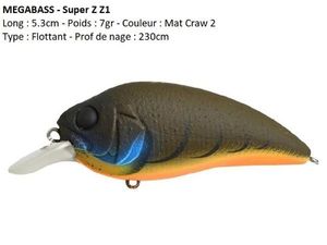Lures Megabass SUPER Z Z1 (Mat Craw 2)