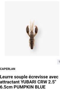 Lures Caperlan Ecrevisse yubari pumpkin blue 6,5 cm