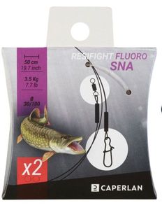 Leaders Caperlan Bas de ligne peche aux leurres resifight fluoro x2