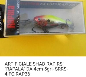 Lures Rapala Shad rap rs SRRS-4 
