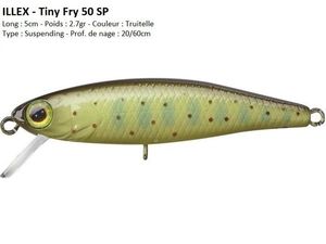 Lures Illex TINY FRY 50 SP (Truitelle)