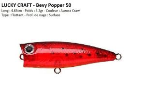Lures Lucky Craft BEVY POPPER 50 (Aurora Craw)