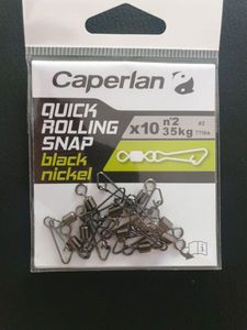 Tying Caperlan attache quick Rolling snap nickel n°2 (35 kg)