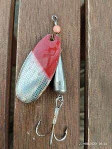 Lures null Cuillère rouge et doré 