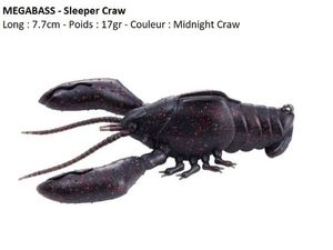 Lures Megabass SLEEPER CRAW 3 (Midnight Craw)