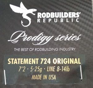 Rods Rodbuilder's republic Statement 724 original 