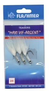 Lures Flashmer vif argent 3 hameçons 2/0 