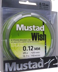 Lines Mustad Mustad Wish Braid 110m Ø0,28mm 60lbs Chartreuse