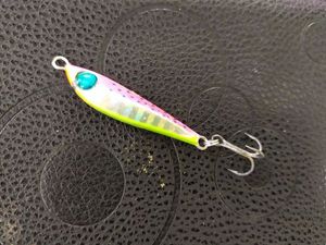 Lures null Casting Jig (jaune fluo/argent/rose fluo)
