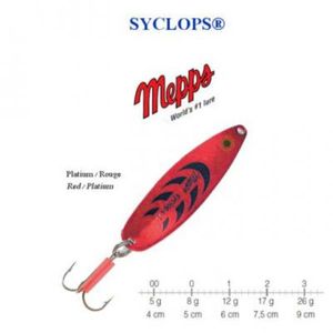 Lures Mepps Syclops n°1 platinium rouge