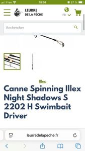 Rods Illex Night shadows swimbait driver 