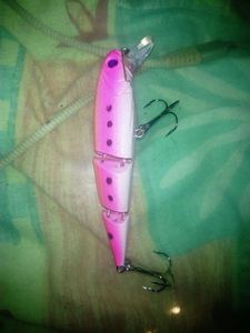 Lures Caperlan Leurre articulé brochet rose Lures Caperlan Leurre articulé brochet rose
