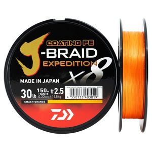 Lines Daiwa J-Braid Expedition X8 Smash Orange - 0.28MM - PE#4 