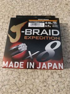Lines Daiwa J-braid expedition X8 0.10mm 6.9kg smash orange