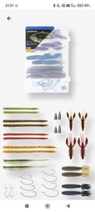 Lures Caperlan Kit leurres souples black bass caperlan 