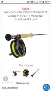 Rods Orvis Cambos Clearwater 9' soie 7 + moulinet Clearwater LA 4