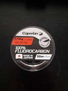 Leaders Caperlan FLUOROCARBON 100% 50m 0,35mm 7,75kg