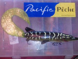 Lures home made 3d pike/grub 23cm