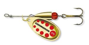 Lures Cormoran Cormoran Spinner Bullet N°2 dorée points rouges 4g Lures Cormoran Cormoran Spinner Bullet N°2 dorée points rouges 4g