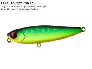 Lures Illex CHUBBY PENCIL 55 (Mat Tiger)