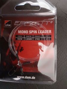 Leaders Effzett Mono spin leader 55cm D 0,80mm 21kg