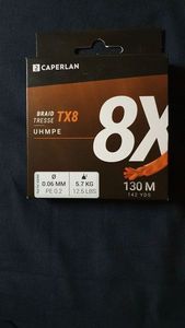 Lines Caperlan Braid Tresse TX8 UHMPE ×8. 0,06mm