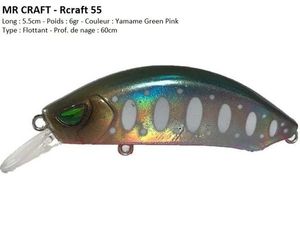Lures Mr Craft RCRAFT 55 (Yamame Green Pink)