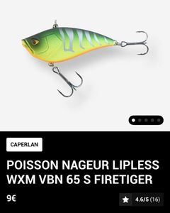 Lures Caperlan WXM VBN 65S Firetiger