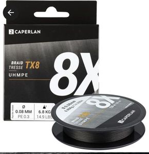Lines Caperlan Tresse TX8 gris 130m PE 1.2 0,18mm