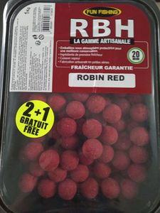 Baits & Additives Fun Fishing RBH robin red 20mm