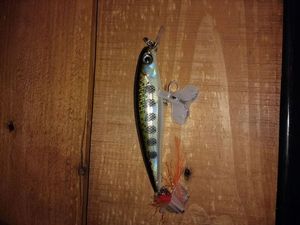 Lures Aliexpress minnow noir rayé 10cm