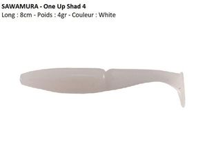 Lures Sawamura ONE UP SHAD 4 (White)