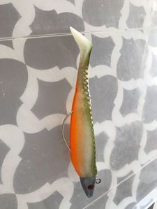 Lures null Shad 13cm Monté Vert / Orange