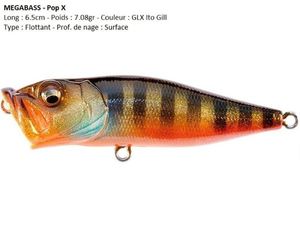 Lures Megabass POP X (GLX Ito Gill)