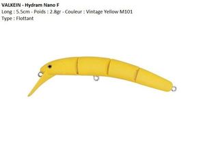 Lures Valkein HUDRAM NANO F (Vintage Yellow M101)