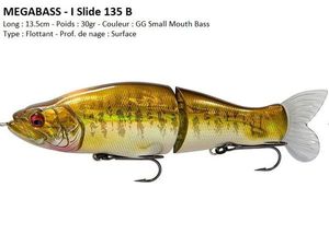 Lures Megabass I-SLIDE 135 B (GG Small Mouth Bass)