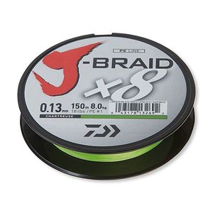 Lines Daiwa J BRAID x8 13/100 jaune