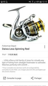 Reels Daiwa lexa 2500