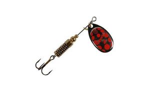 Lures Caperlan cuillère taille 1 argent point rouge