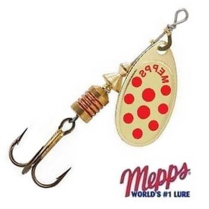 Lures Mepps Aglia Dorée points rouge N°3