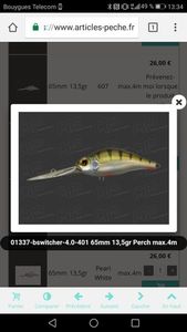 Lures Zip Baits Crankbait b switcher 4.0 perch 65mm