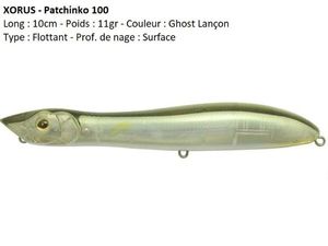 Lures Xorus PATCHINKO 100 (Ghost Lançon)