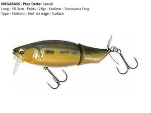 Lures Megabass PROP DARTER I-LOUD (Tonosama Frog)