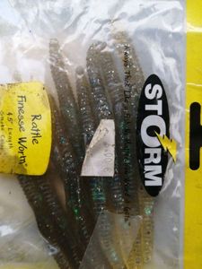 Lures Storm rattle finesse worm 4.5 smoke color