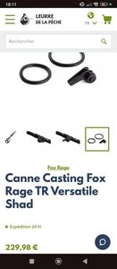 Rods Fox Rage Canne casting fox rage TR Versatile Shad