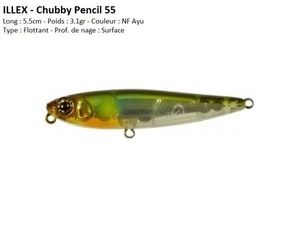 Lures Illex CHUBBY PENCIL 55 (NF Ayu)