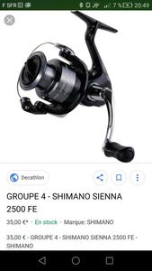 Reels Shimano Shimano Sienna 2500fe
