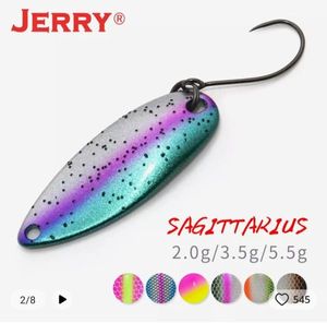Lures Jerry Cuillère sagittarius Gris et rouge 5,5g