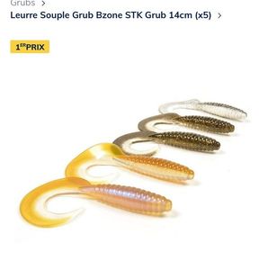Lures Bzone Grub Bzone STK grub 14cm-natural set