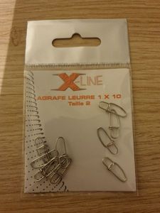 Tying X-line agrafe leurre x10 taille 2
